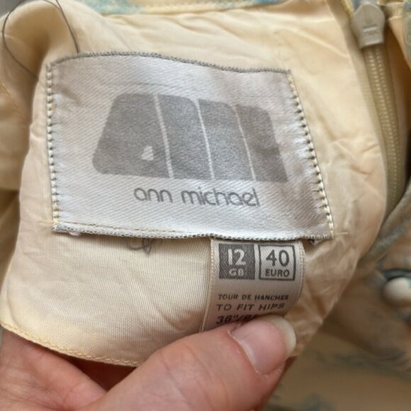 Vintage Ann Michael Flutter Sleeve Dress Sz 8 - Picture 10 of 10